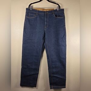 NWT Smith Brand Relaxed Fit Men's Jeans in Deep Blue Size 36x32